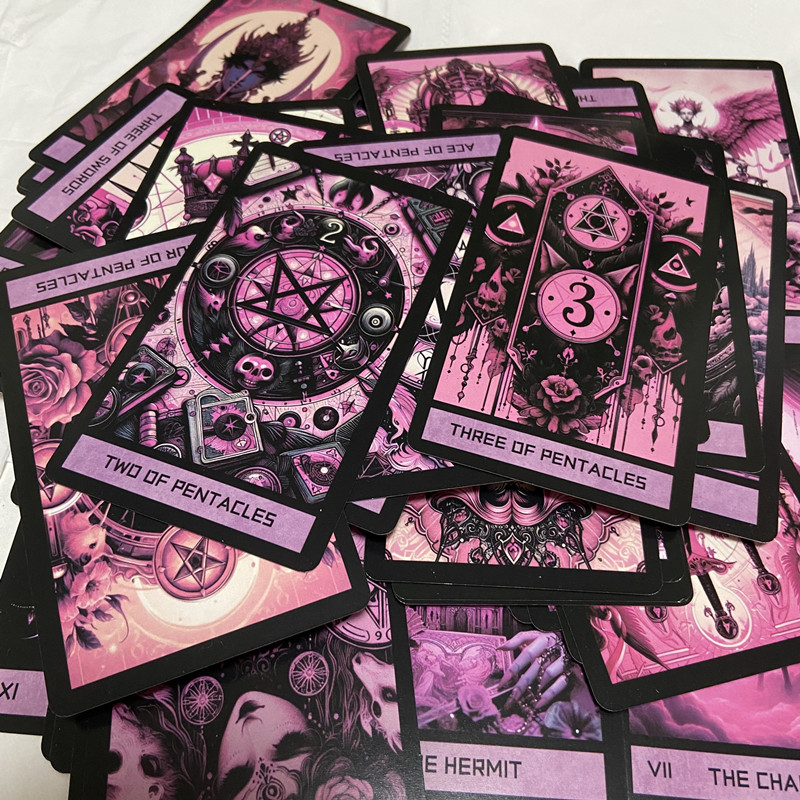 Pink Gothic Tarot Deck 78 Card - Board Game Of Life 评论和价格