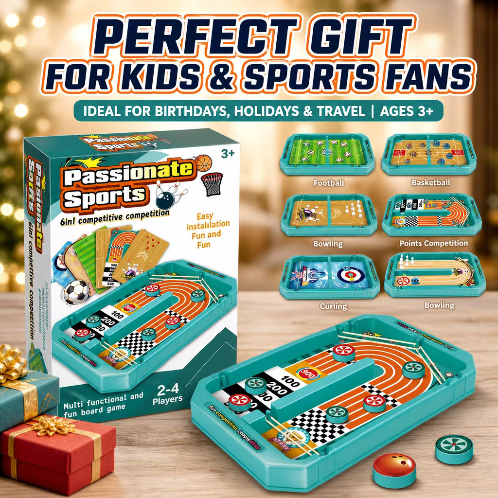 6-in-1 Tabletop Sports Board G - Board Game Live 评论和价格