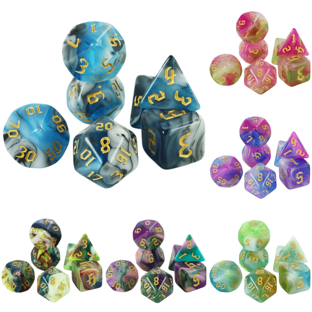 DND Dice Set 7pcs D4-D20 Polyh - Board Game Live 评论和价格